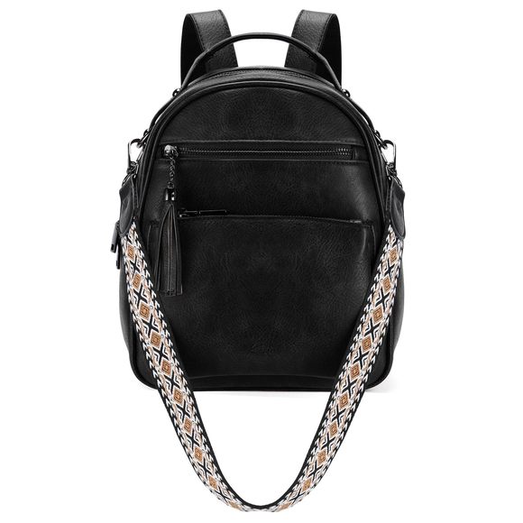 Mini Backpack Purse, Water Resistant Pu Leather Small Backpack :| - Picture 1 of 7